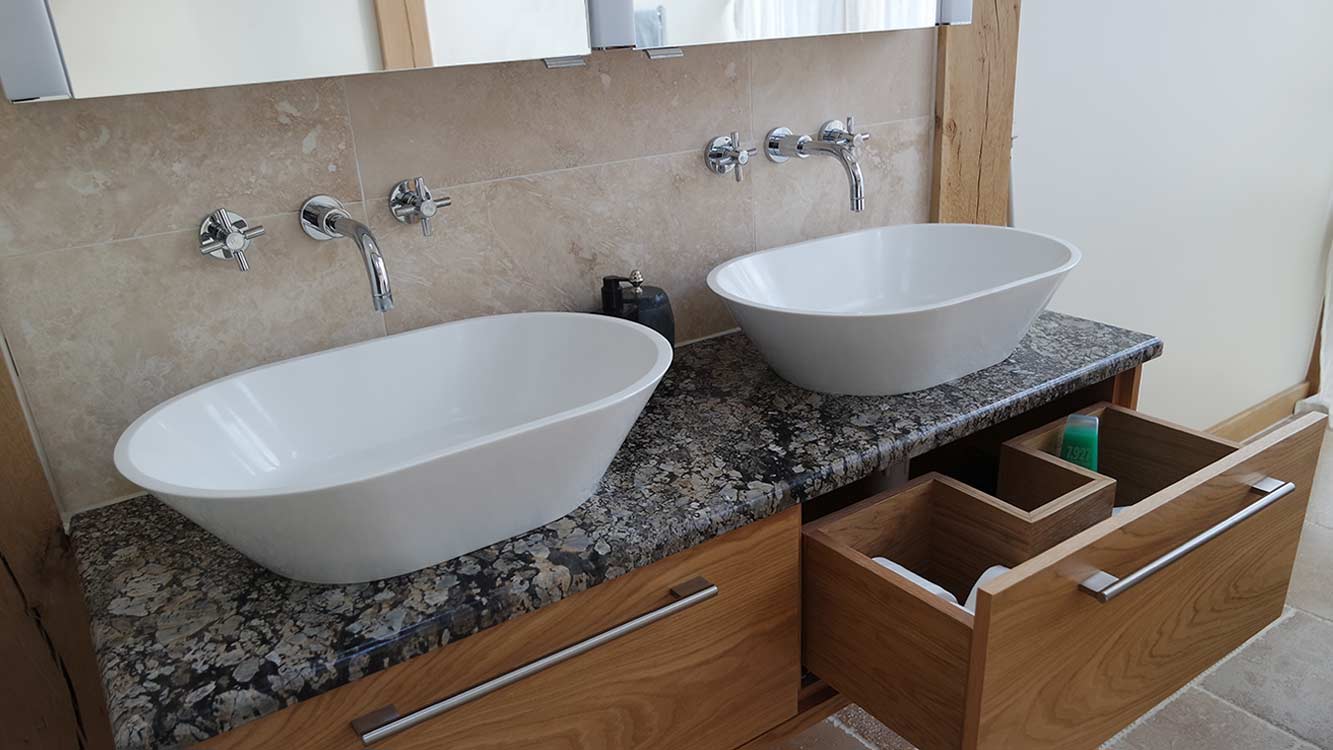 Cooper Bespoke Joinery oak double sink