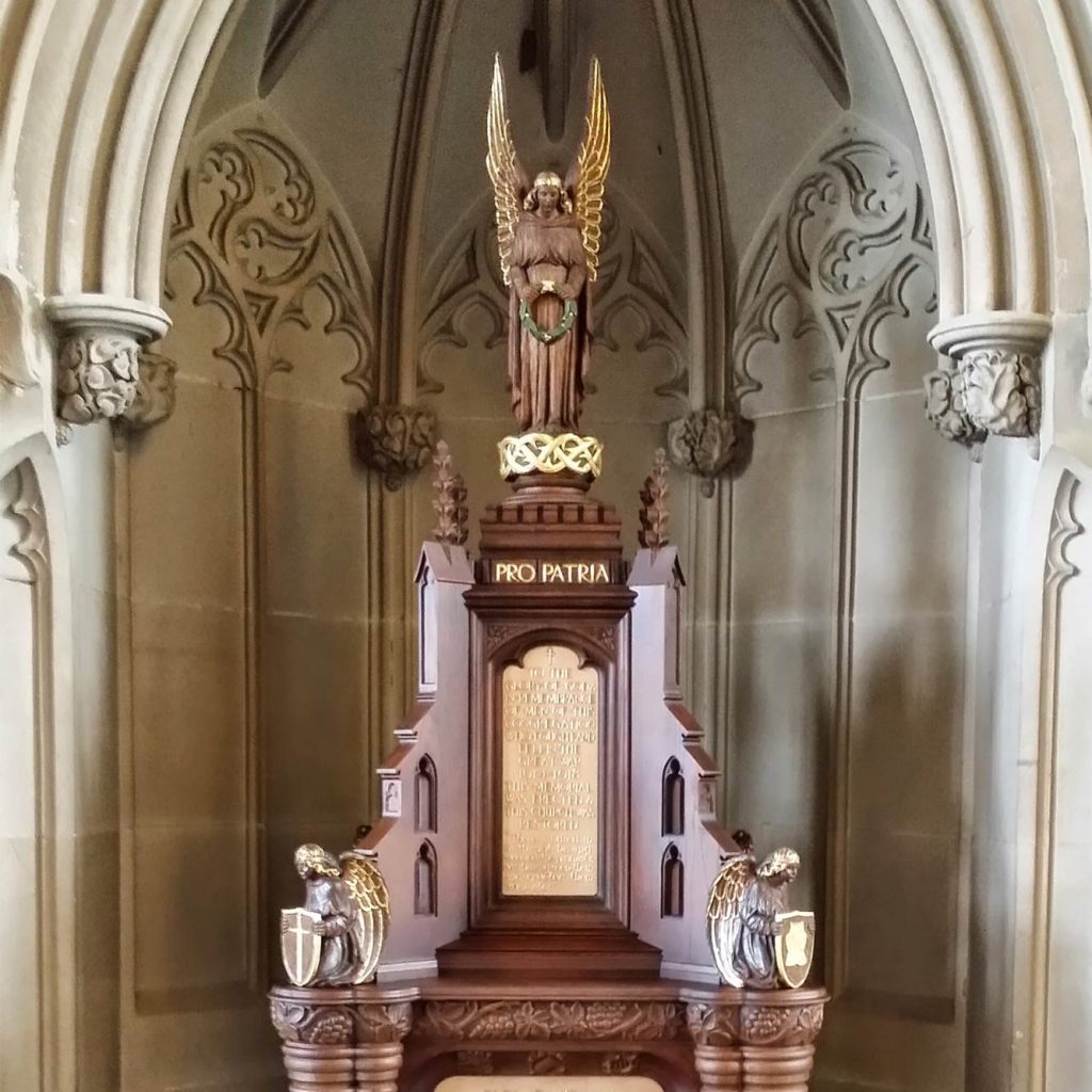 Cooper Bespoke Joinery shop war memorial Blackburn Cathedral Handcarved designed by The Bromsgrove Guild