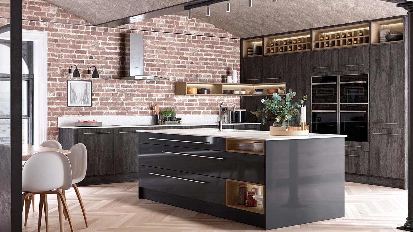 Masterclass kitchens blackburn Lumina Graphie with Deco Twilight